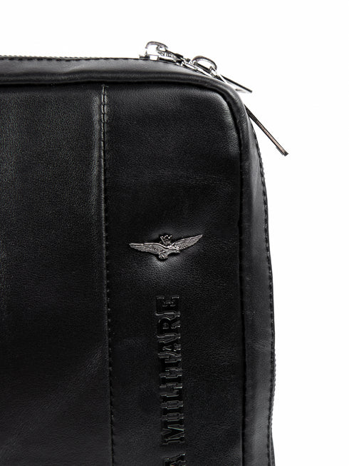 Men's Aeronautica Militare AM-461 Leather Thunter Crossbody Bag