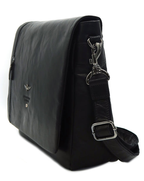 AERONAUTICA MILITARE AM-350 Vintage leather men's messenger