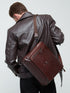 AERONAUTICA MILITARE AM-350 Vintage leather men's messenger