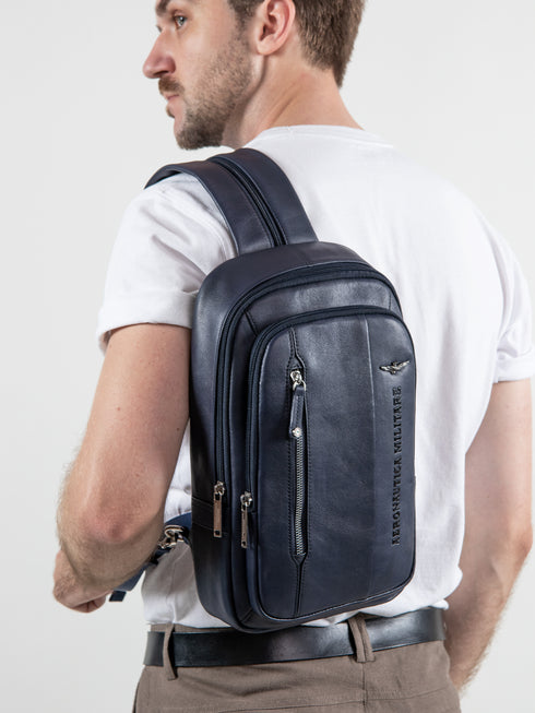 Men's Aeronautica Militare AM-462 Leather Thunter shoulder/backpack Bag