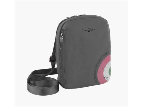 Men's Aeronautica Militare AM-552 Runway line rubberized fabric shoulder strap