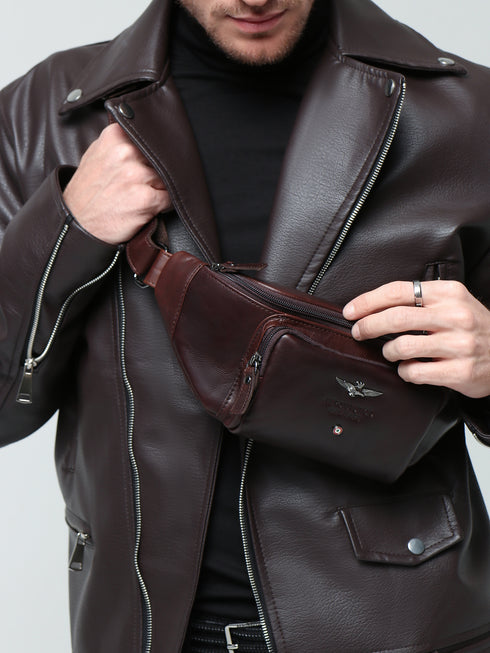 AERONAUTICA MILITARE AM-351 leather pouch VINTAGE - BorsaBella