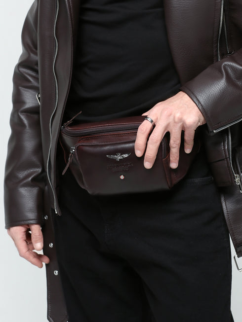 AERONAUTICA MILITARE AM-351 leather pouch VINTAGE - BorsaBella