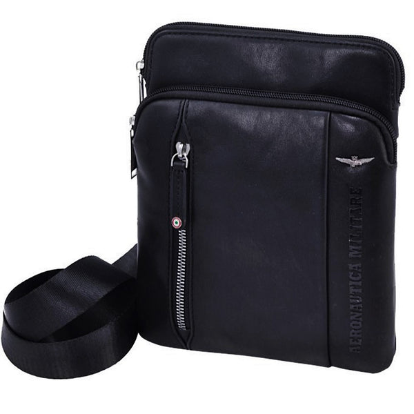 Men's Aeronautica Militare AM-460 Leather Thunter Crossbody Bag