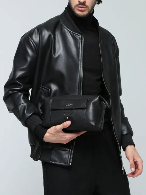 AERONAUTICA MILITARE AM-300 Necessaire Vintage Men's Pochette leather