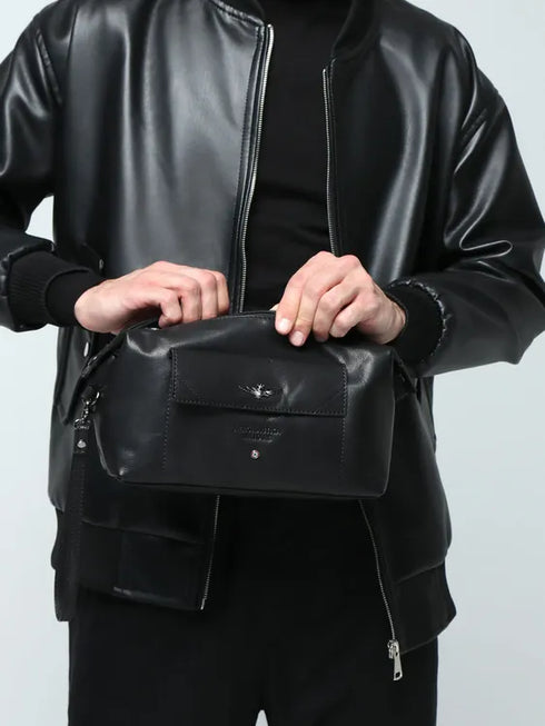 AERONAUTICA MILITARE AM-300 Necessaire Vintage Men's Pochette leather