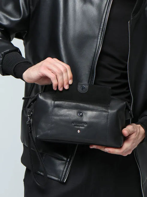 AERONAUTICA MILITARE AM-300 Necessaire Vintage Men's Pochette leather