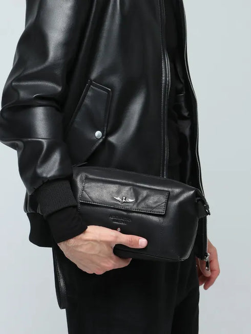 AERONAUTICA MILITARE AM-300 Necessaire Vintage Men's Pochette leather