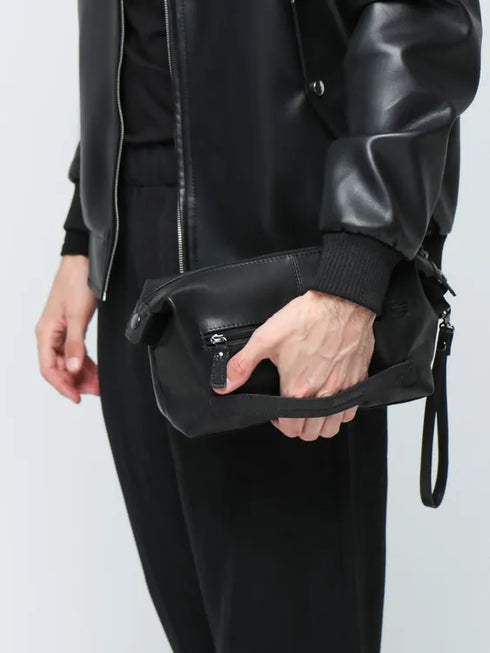 AERONAUTICA MILITARE AM-300 Necessaire Vintage Men's Pochette leather