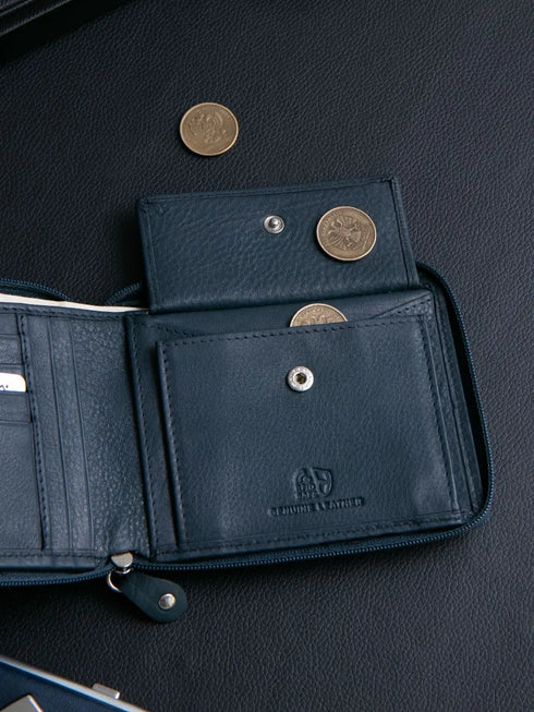 Aeronautica Militare Leather wallet with credit card holder AM-139