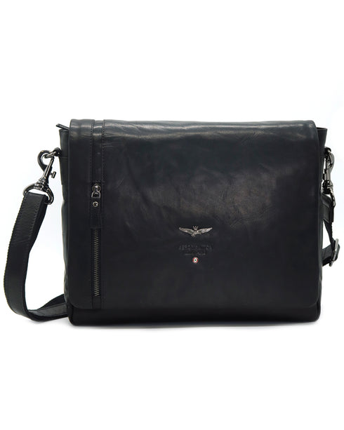 AERONAUTICA MILITARE AM-350 Vintage leather men's messenger