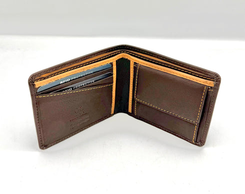BorsaBella TradeMark Genuine Leather wallet with clip 11-223 R.F.I.D Prodection