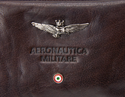 AERONAUTICA MILITARE AM-351 leather pouch VINTAGE - BorsaBella