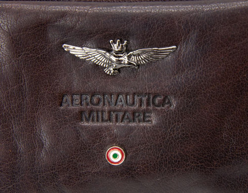 AERONAUTICA MILITARE AM-351 leather pouch VINTAGE - BorsaBella