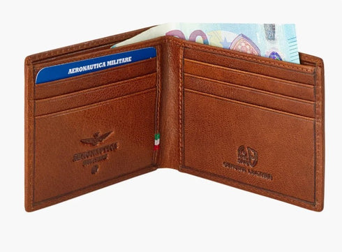 AERONAUTICA MILITARE AM-230 Moon line men's leather wallet