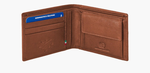 AERONAUTICA MILITARE AM-231 Men's leather wallet with coin holder Moon line