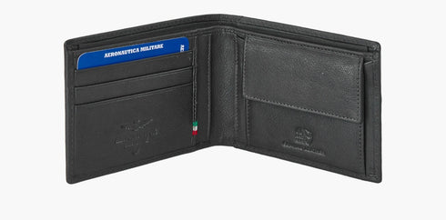 AERONAUTICA MILITARE AM-231 Men's leather wallet with coin holder Moon line