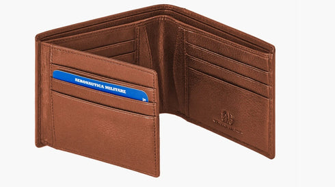 AERONAUTICA MILITARE AM-232Men's leather wallet with flap Moon line