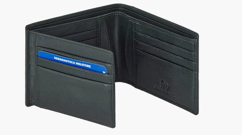 AERONAUTICA MILITARE AM-232Men's leather wallet with flap Moon line