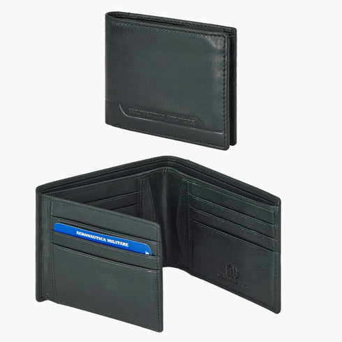 AERONAUTICA MILITARE AM-232Men's leather wallet with flap Moon line
