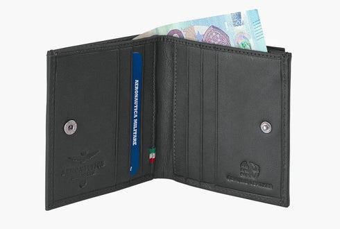 AERONAUTICA MILITARE AM-234 Moon line vertical leather men's wallet