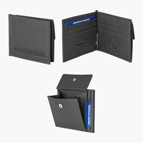 AERONAUTICA MILITARE AM-235 Men's wallet with money clip Moon line