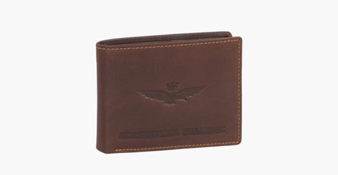 AERONAUTICA MILITARE AM-241 Leather wallet with coin holder New Eagle line