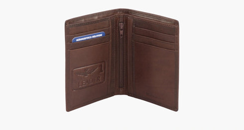AERONAUTICA MILITARE AM-244 New Eagle Line Vertical Leather Wallet
