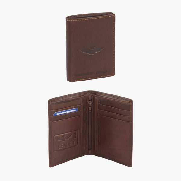 AERONAUTICA MILITARE AM-244 New Eagle Line Vertical Leather Wallet