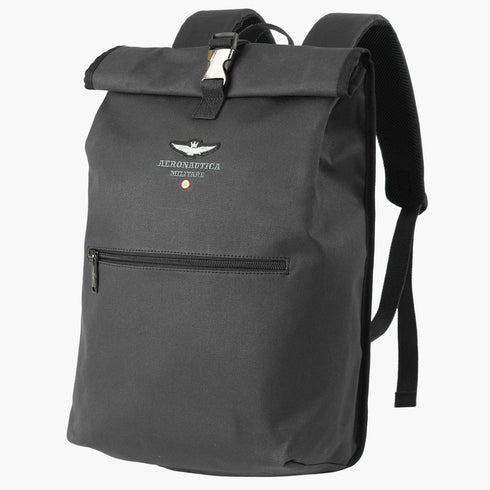Aeronautica Militare New City Line canvas roll top backpack AM-544