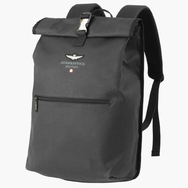 Aeronautica Militare New City Line canvas roll top backpack AM-544