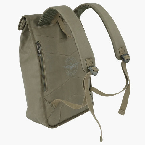 Aeronautica Militare New City Line canvas roll top backpack AM-544