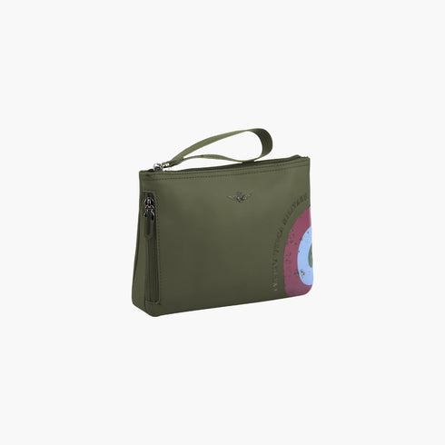 Men's Aeronautica Militare AM-550 Clutch bag in rubberized fabric, Runway line