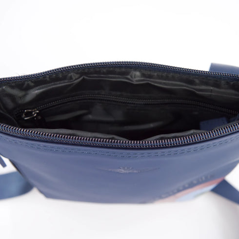 Men's Aeronautica Militare AM-551 Small shoulder bag in rubberized fabric Runway line