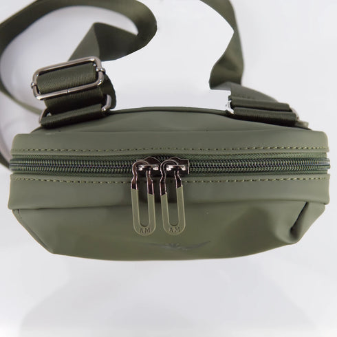 Men's Aeronautica Militare AM-552 Runway line rubberized fabric shoulder strap