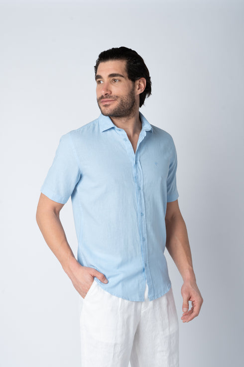 FRANK TAILOR FT411 SHORT LINO SHIRT FRENCH COLLAR
