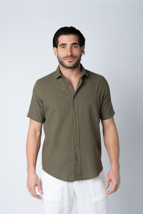 FRANK TAILOR FT411 SHORT LINO SHIRT FRENCH COLLAR
