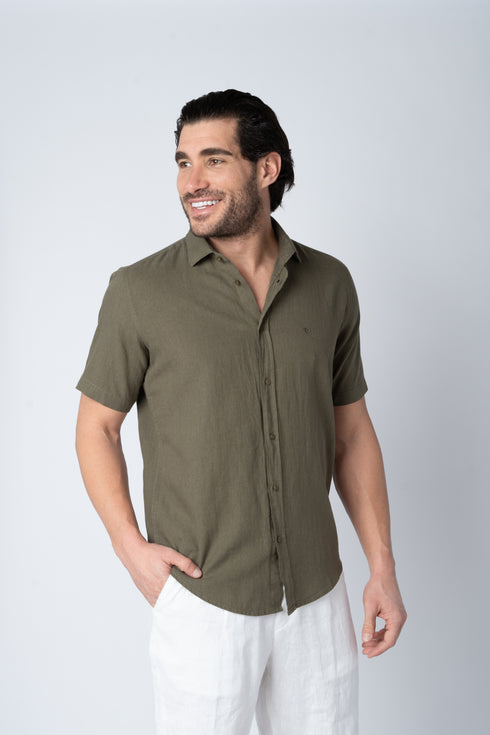 FRANK TAILOR FT411 SHORT LINO SHIRT FRENCH COLLAR