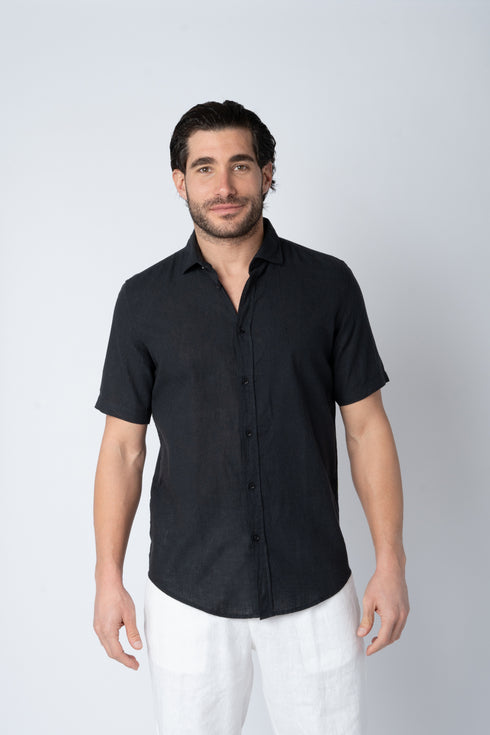 FRANK TAILOR FT411 SHORT LINO SHIRT FRENCH COLLAR