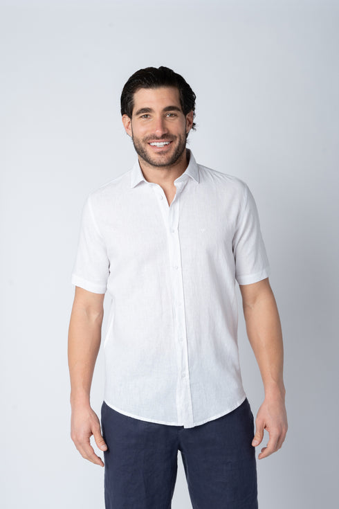 FRANK TAILOR FT411 SHORT LINO SHIRT FRENCH COLLAR