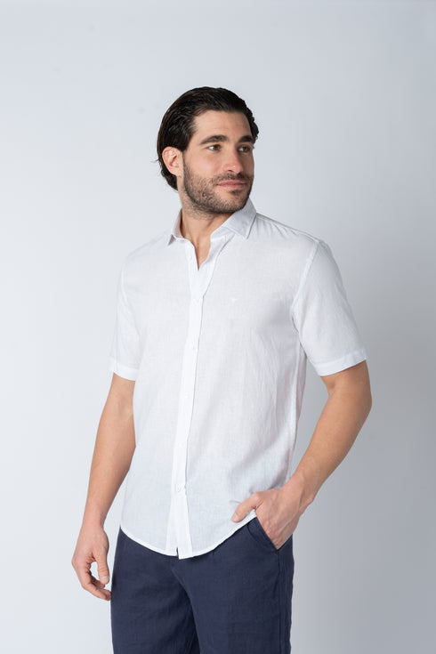 FRANK TAILOR FT411 SHORT LINO SHIRT FRENCH COLLAR
