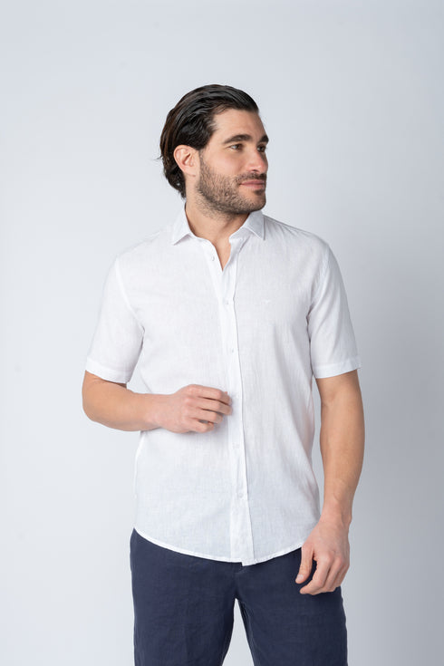 FRANK TAILOR FT411 SHORT LINO SHIRT FRENCH COLLAR