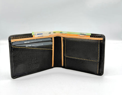 BorsaBella TradeMark Genuine Leather wallet with clip 11-223 R.F.I.D Prodection