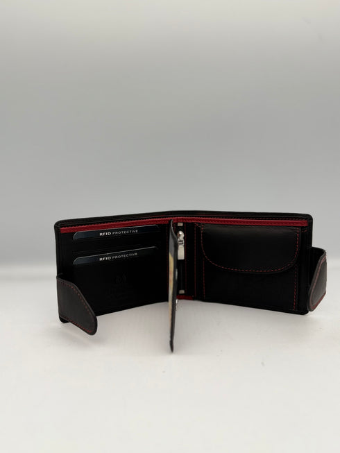 BorsaBella TradeMark Genuine Leather wallet with clip 8094 R.F.I.D Prodection