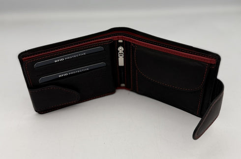 BorsaBella TradeMark Genuine Leather wallet with clip 8094 R.F.I.D Prodection
