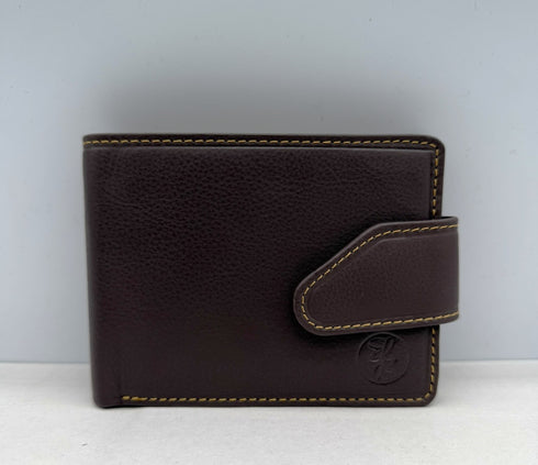 BorsaBella TradeMark Genuine Leather wallet with clip 8094 R.F.I.D Prodection
