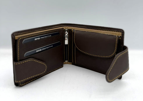 BorsaBella TradeMark Genuine Leather wallet with clip 8094 R.F.I.D Prodection
