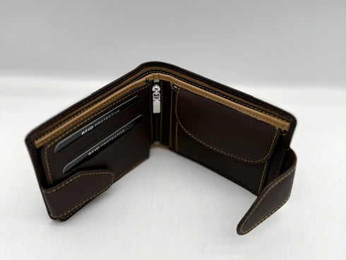 BorsaBella TradeMark Genuine Leather wallet with clip 8094 R.F.I.D Prodection