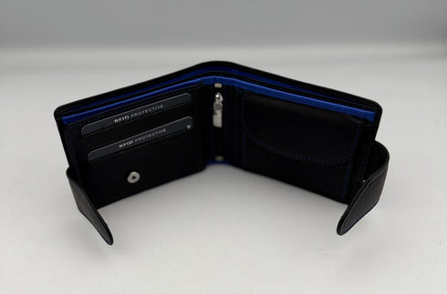 BorsaBella TradeMark Genuine Leather wallet with clip 8094 R.F.I.D Prodection