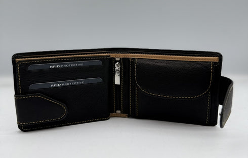 BorsaBella TradeMark Genuine Leather wallet with clip 8094 R.F.I.D Prodection